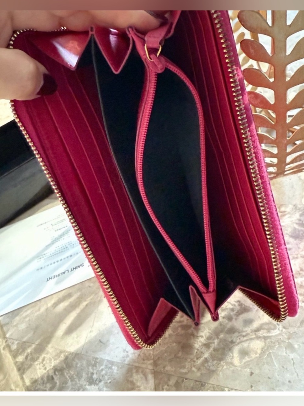 Yves Saint Laurent Patent Leather Zip Wallet - Picture 5 of 15